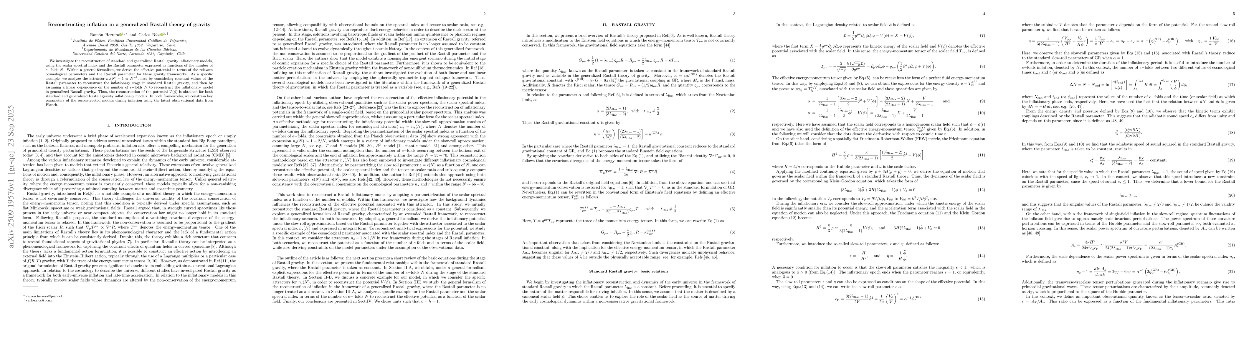 Thumbnail for Reconstructing inflation in a generalized Rastall theory of gravity