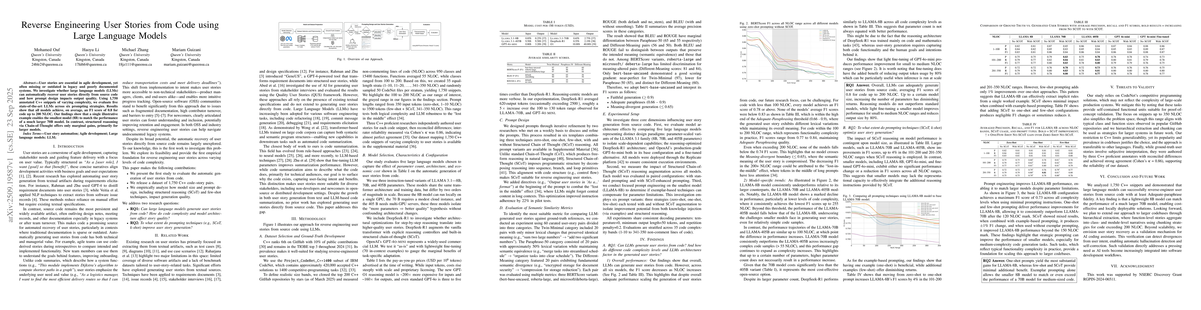 Thumbnail for Reverse Engineering User Stories from Code using Large Language Models