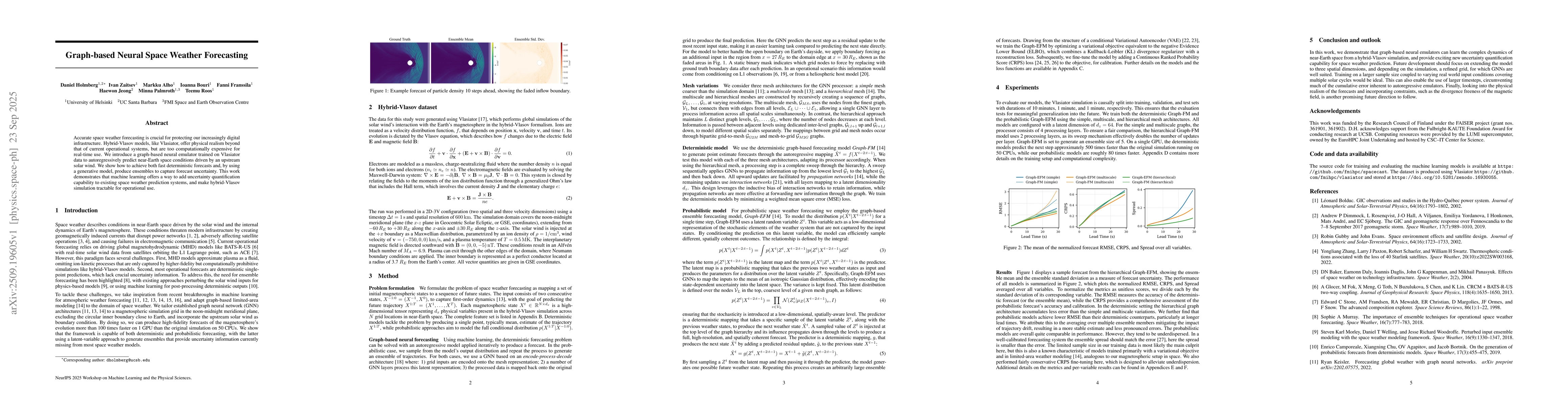 Thumbnail for Graph-based Neural Space Weather Forecasting
