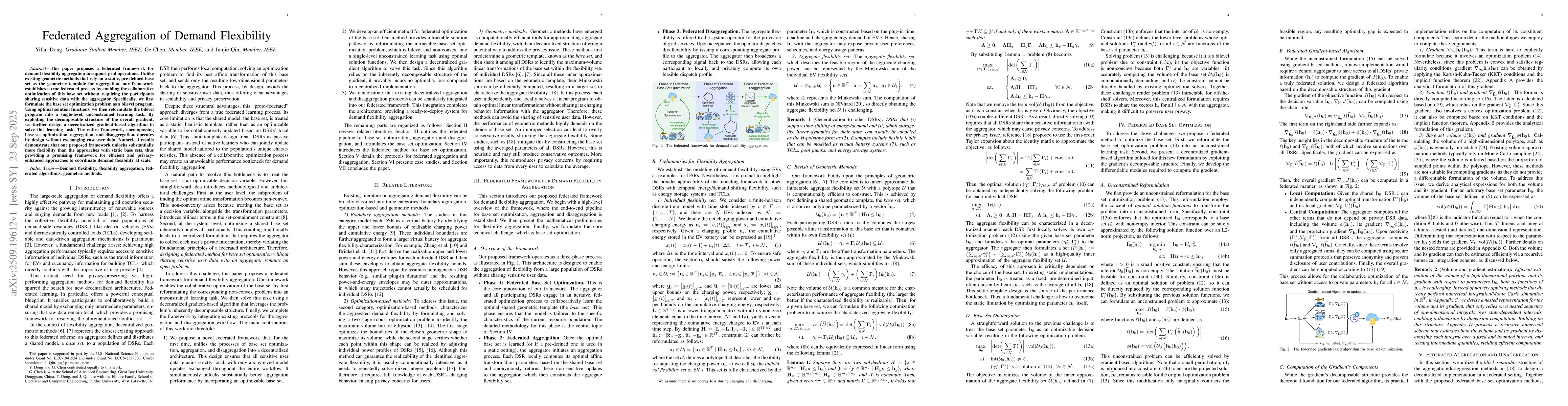 Thumbnail for Federated Aggregation of Demand Flexibility