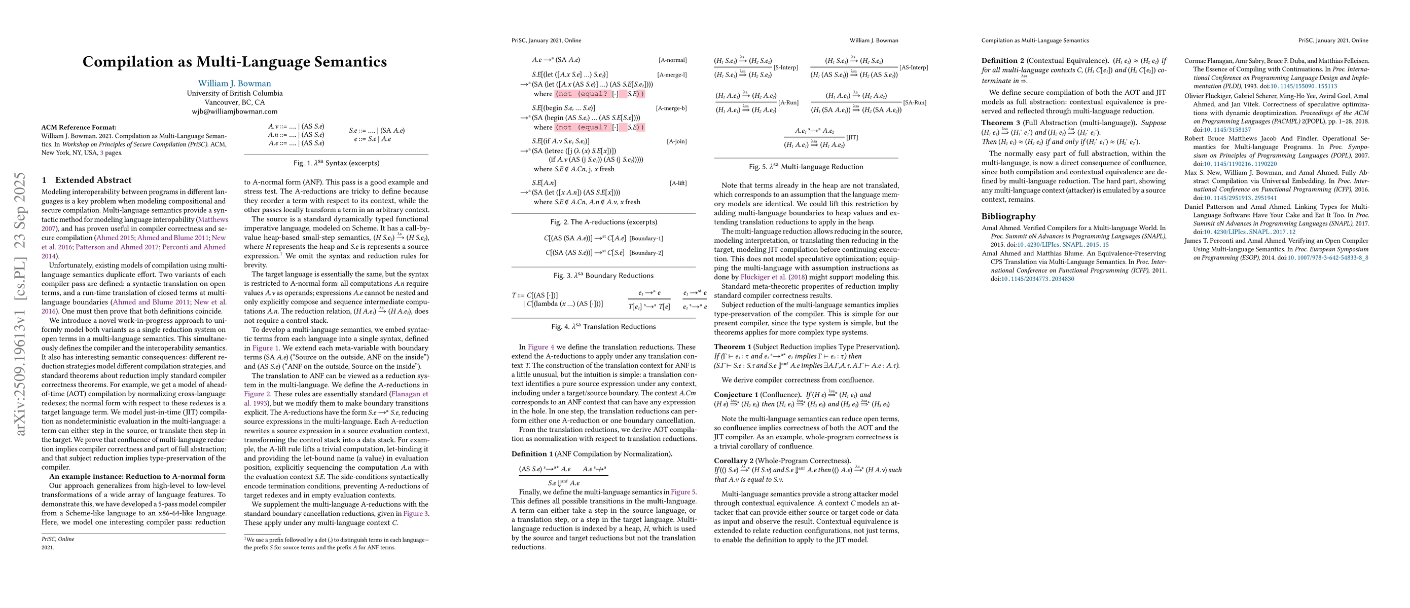 Thumbnail for Compilation as Multi-Language Semantics