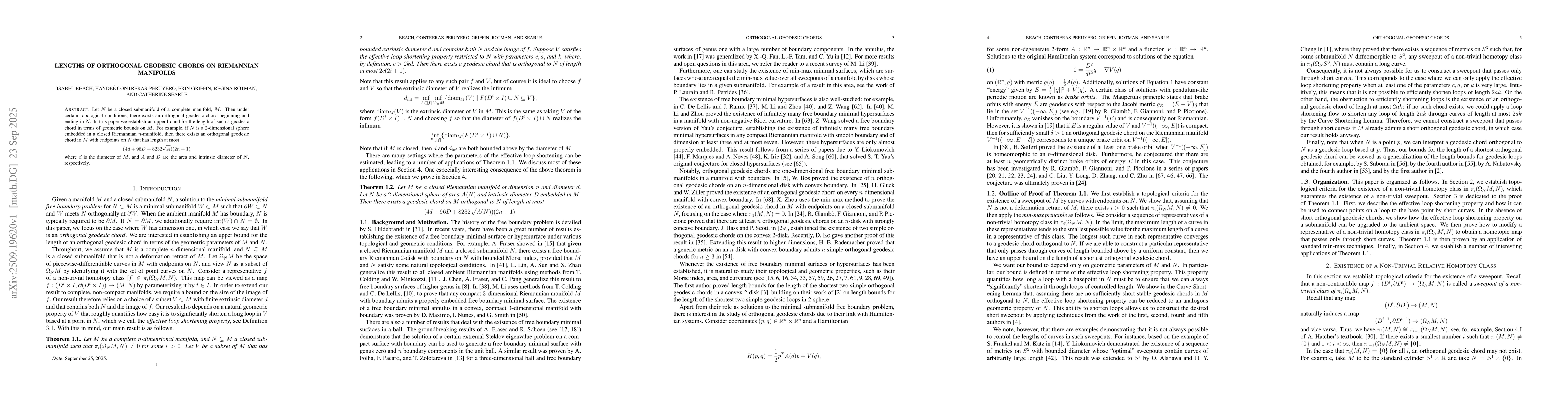 Thumbnail for Lengths of Orthogonal Geodesic Chords on Riemannian Manifolds