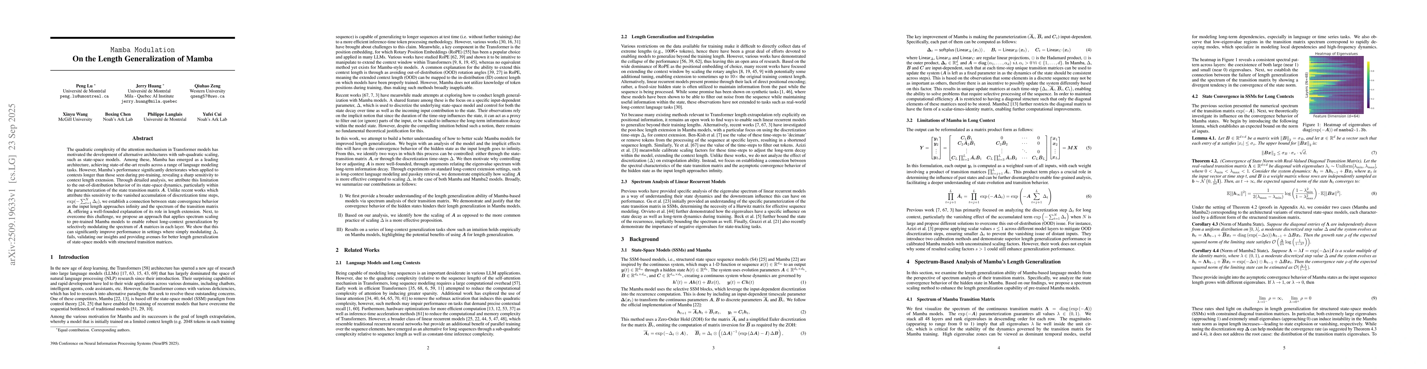 Thumbnail for Mamba Modulation: On the Length Generalization of Mamba