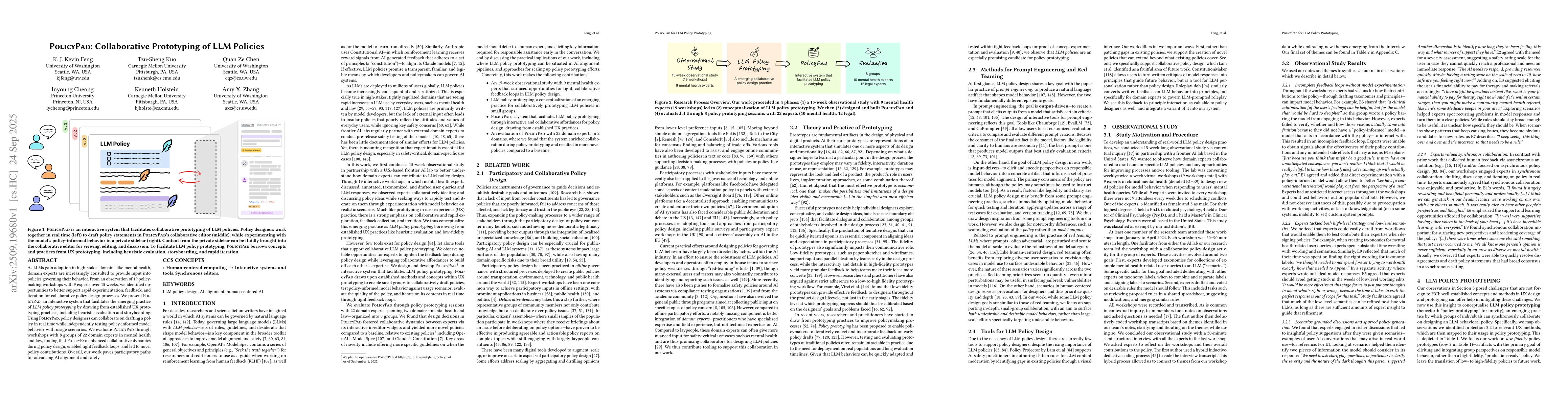Thumbnail for PolicyPad: Collaborative Prototyping of LLM Policies