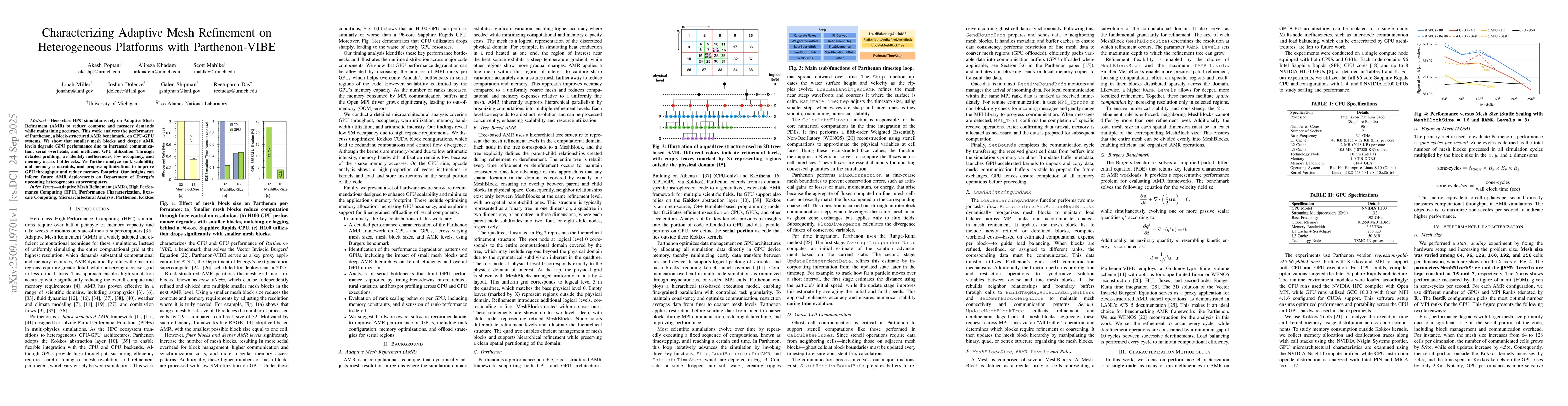 Thumbnail for Characterizing Adaptive Mesh Refinement on Heterogeneous Platforms with
  Parthenon-VIBE