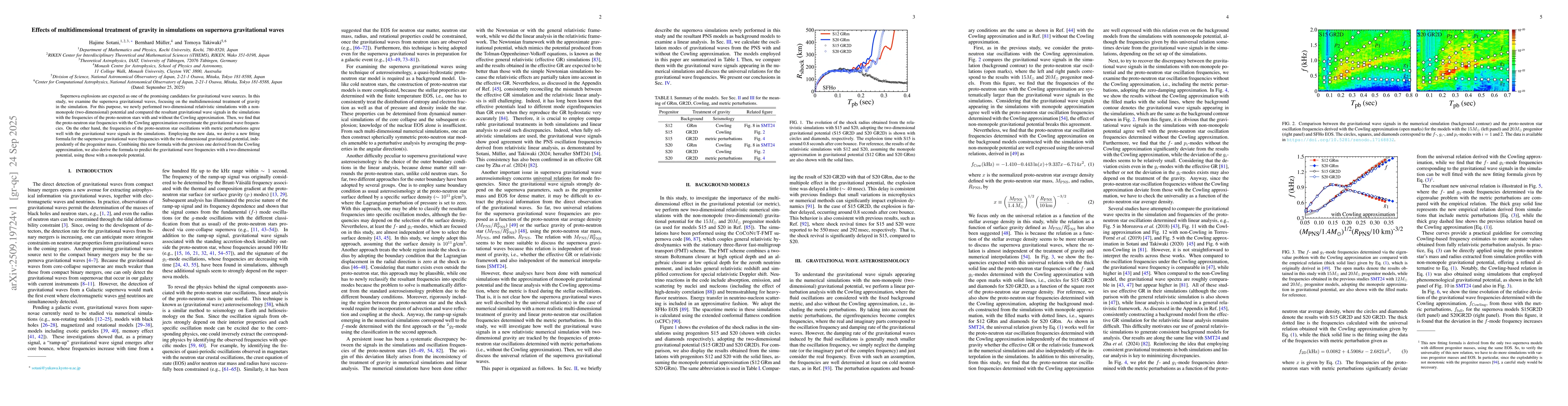 Thumbnail for Effects of multidimensional treatment of gravity in simulations on
  supernova gravitational waves