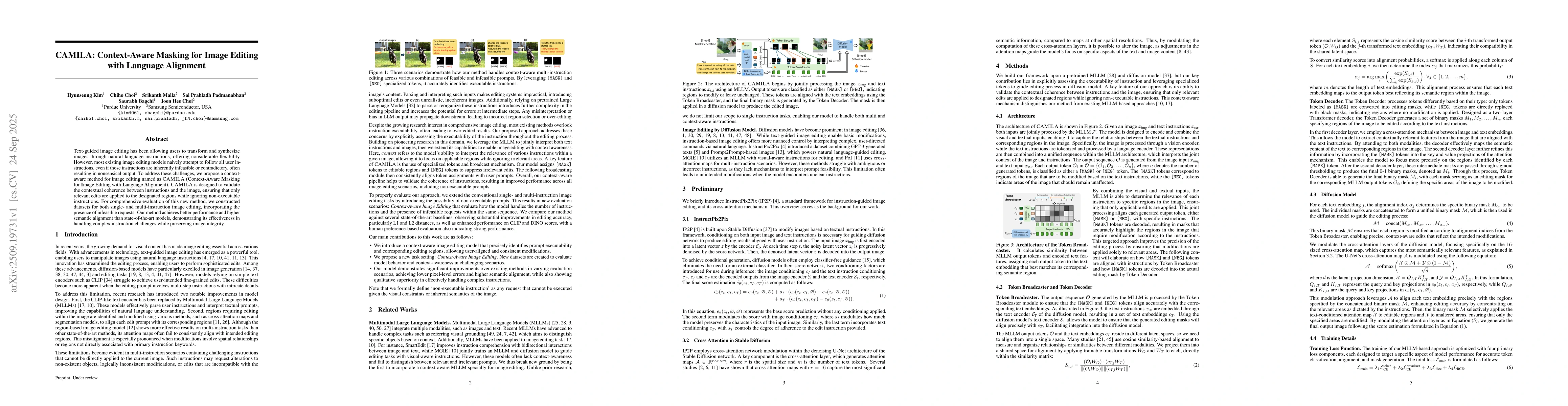Thumbnail for CAMILA: Context-Aware Masking for Image Editing with Language Alignment