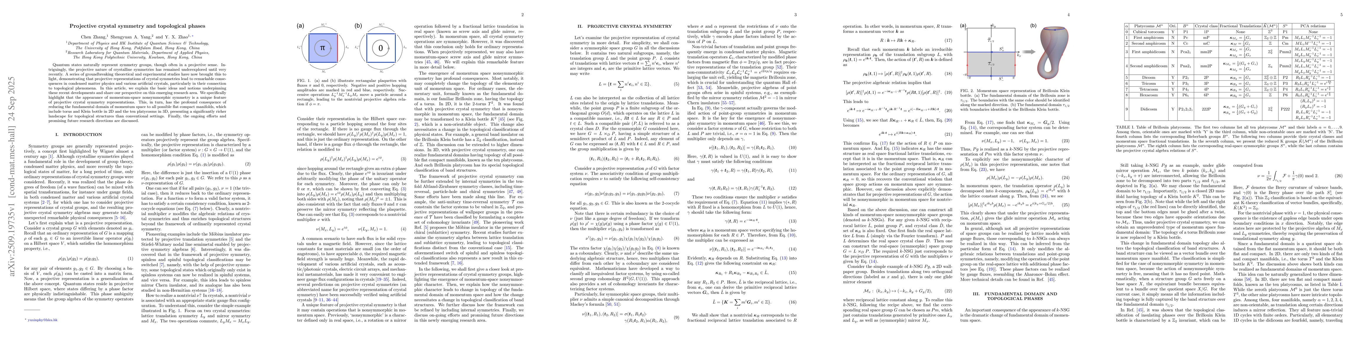 Thumbnail for Projective crystal symmetry and topological phases