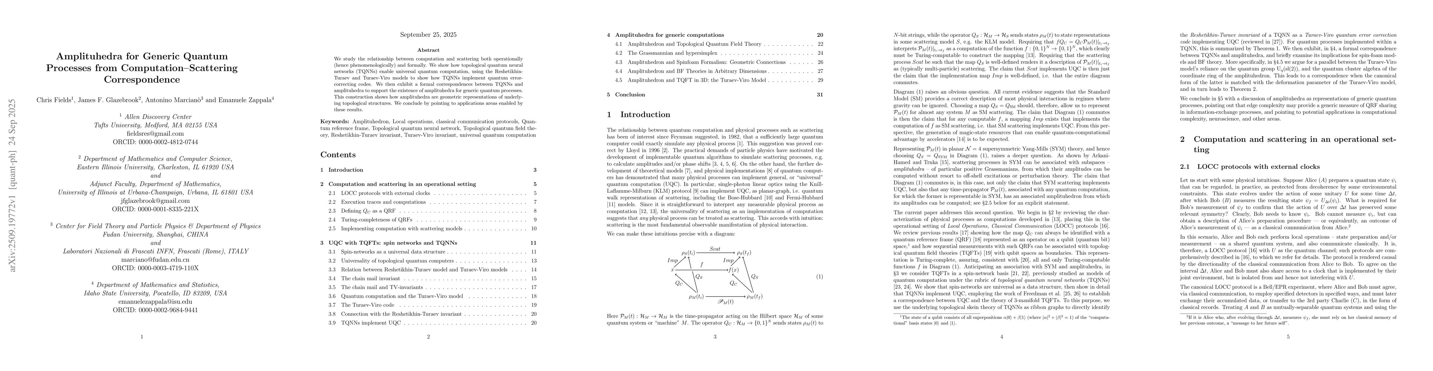 Thumbnail for Amplituhedra for Generic Quantum Processes from Computation-Scattering
  Correspondence