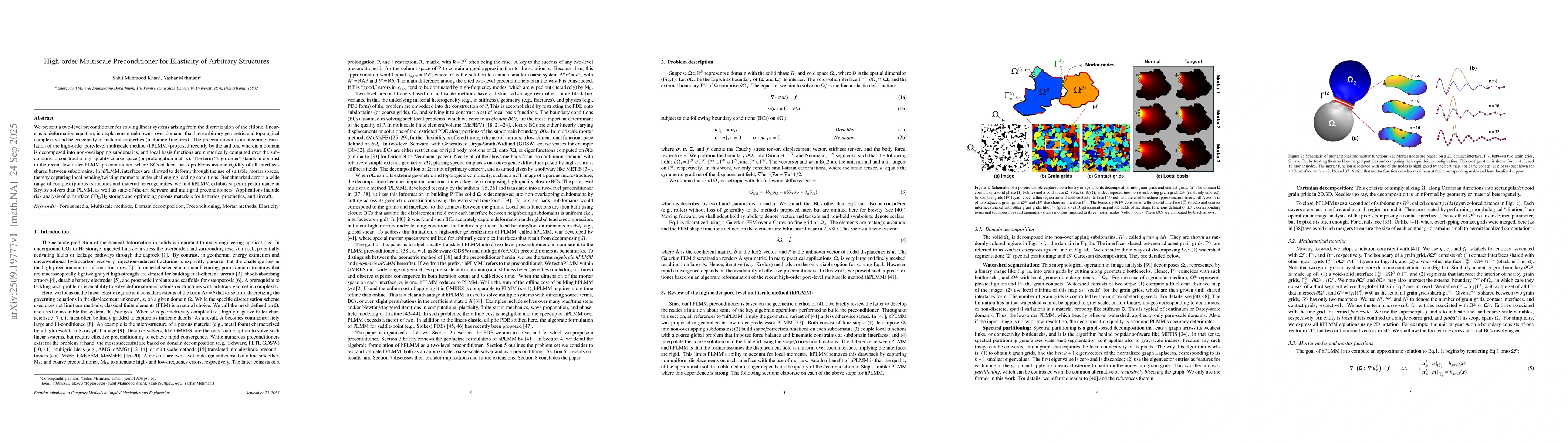 Thumbnail for High-order Multiscale Preconditioner for Elasticity of Arbitrary
  Structures
