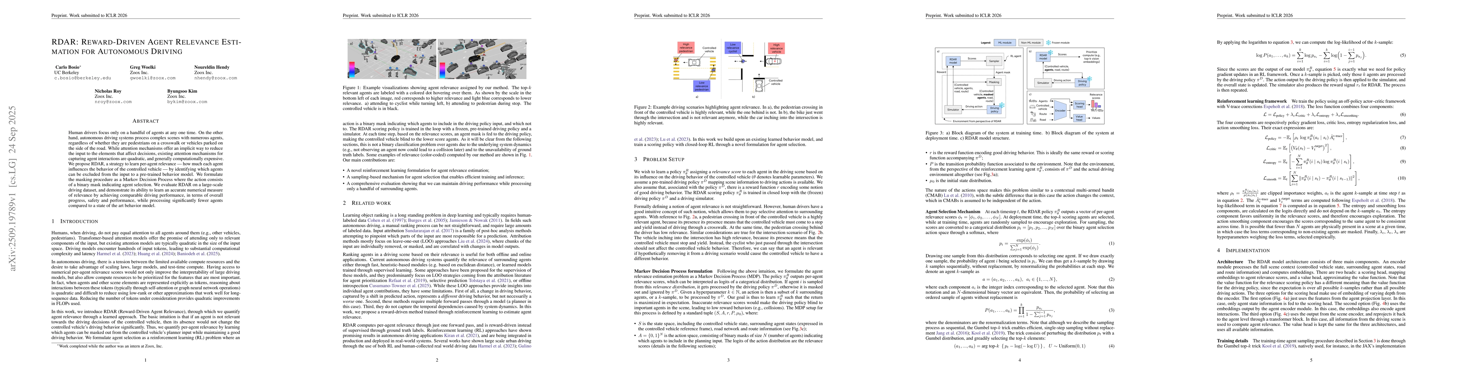 Thumbnail for RDAR: Reward-Driven Agent Relevance Estimation for Autonomous Driving