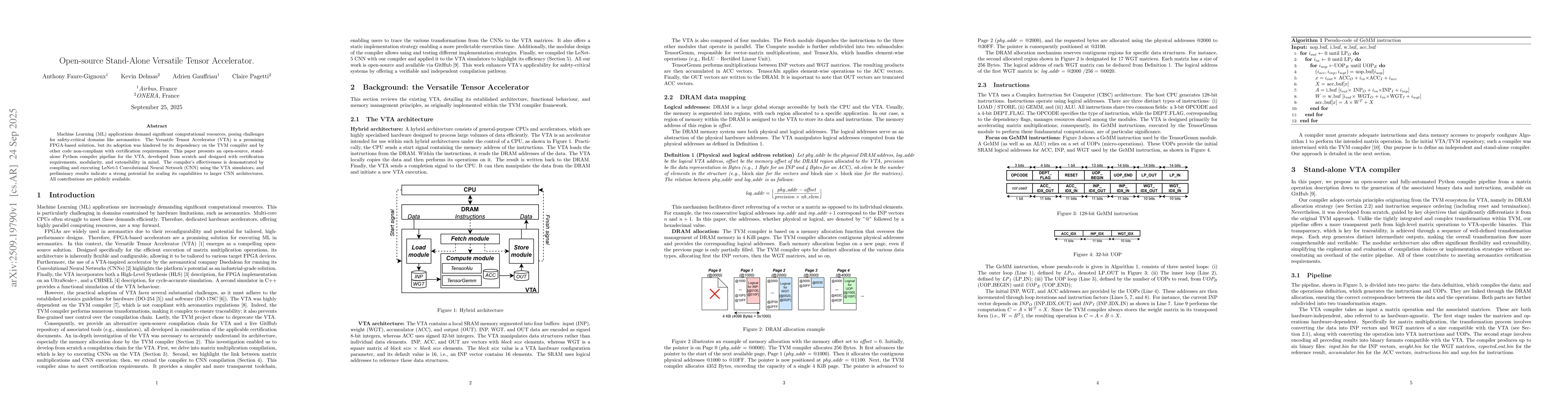 Thumbnail for Open-source Stand-Alone Versatile Tensor Accelerator