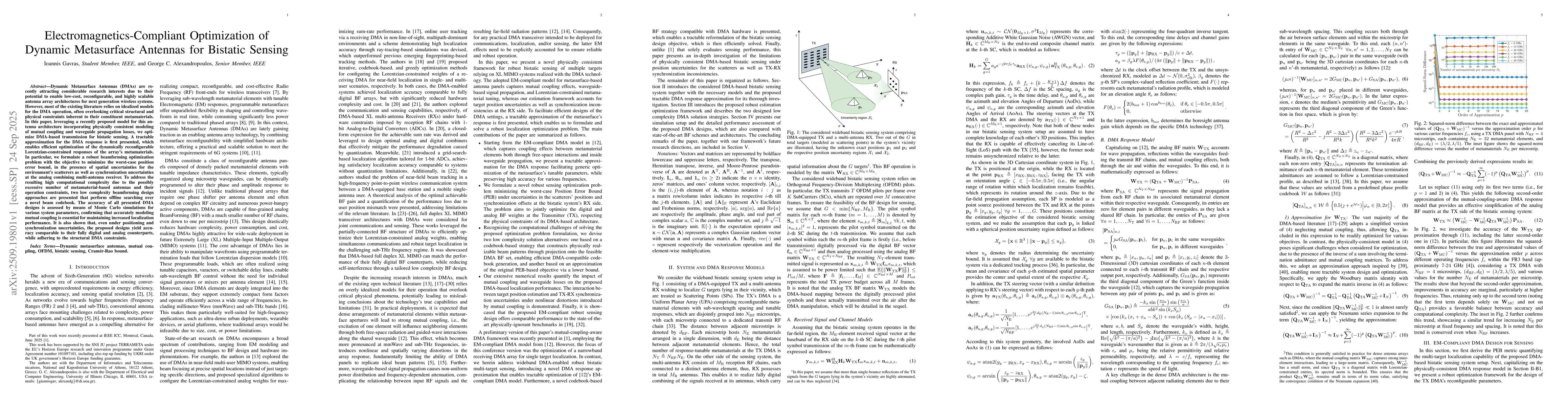 Thumbnail for Electromagnetics-Compliant Optimization of Dynamic Metasurface Antennas
  for Bistatic Sensing