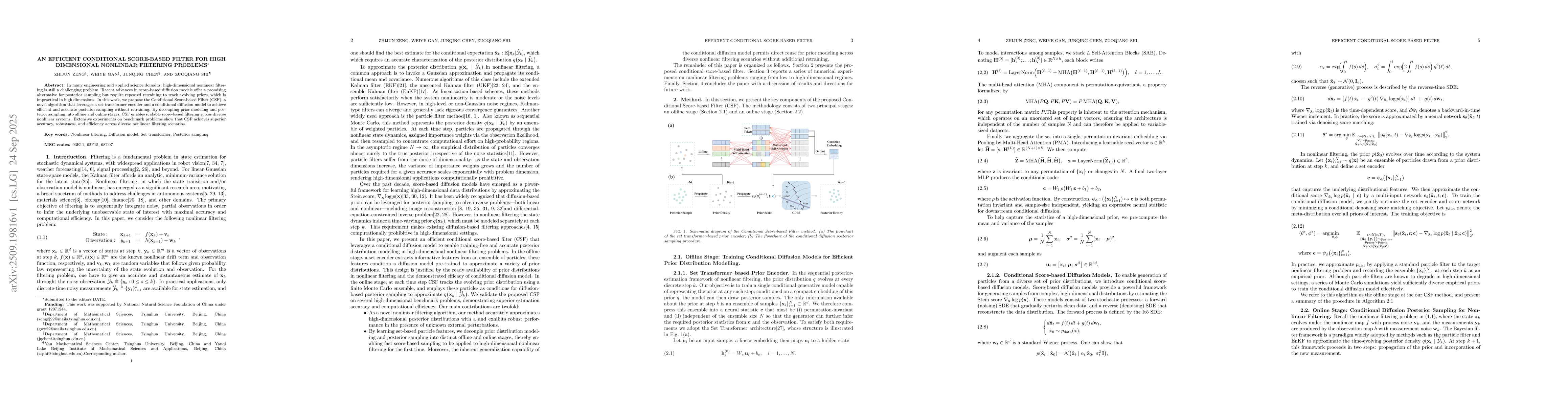 Thumbnail for An Efficient Conditional Score-based Filter for High Dimensional
  Nonlinear Filtering Problems