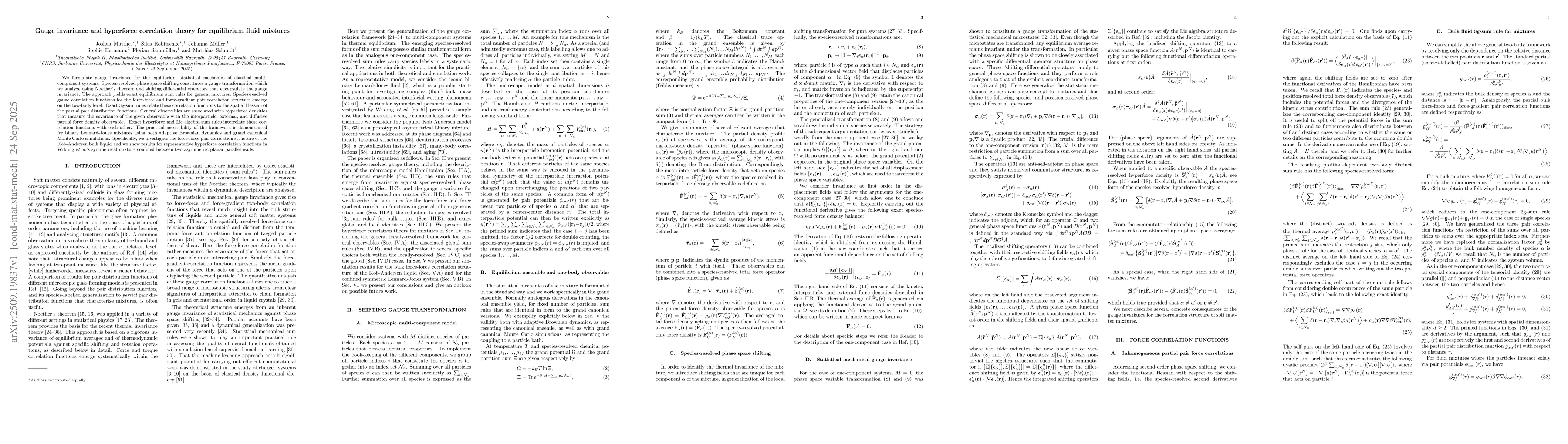 Thumbnail for Gauge invariance and hyperforce correlation theory for equilibrium fluid
  mixtures