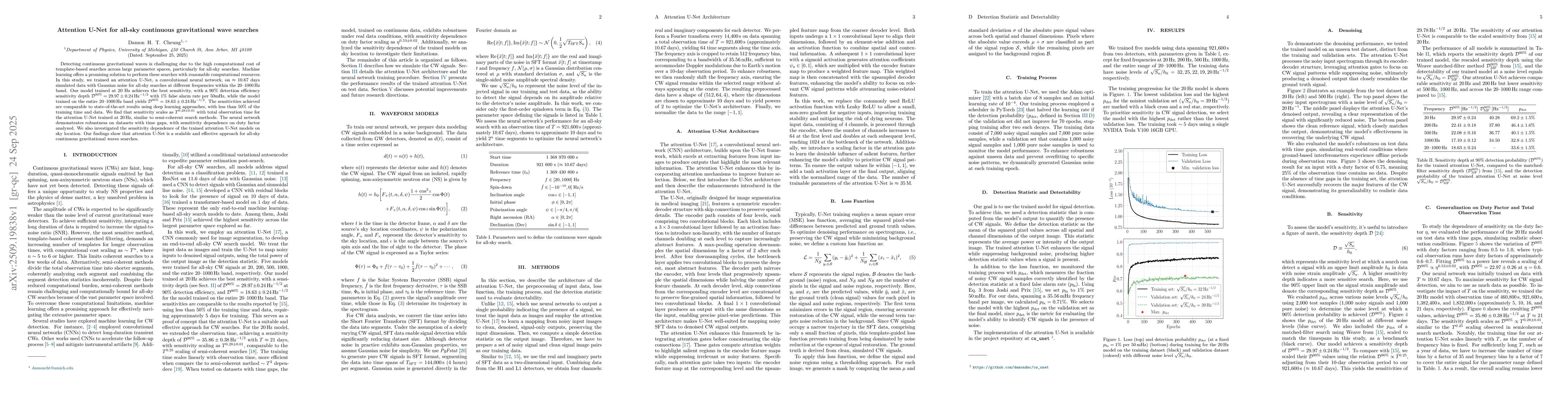Thumbnail for Attention U-Net for all-sky continuous gravitational wave searches