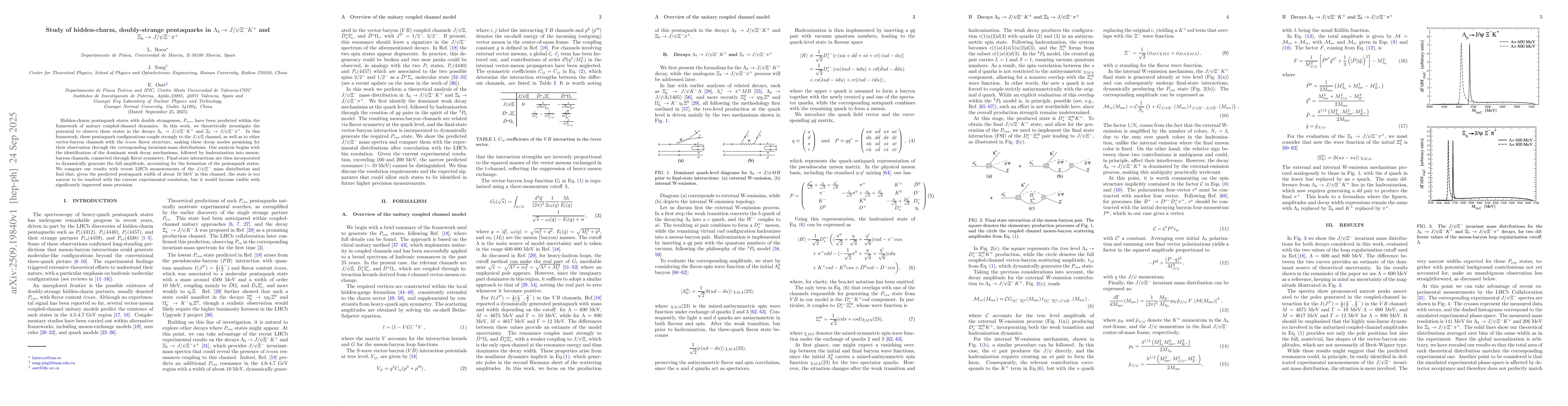 Thumbnail for Study of hidden-charm, doubly-strange pentaquarks in $Λ_b\to
  J/ψΞ^- K^+$ and $Ξ_b\to J/ψΞ^- π^+$