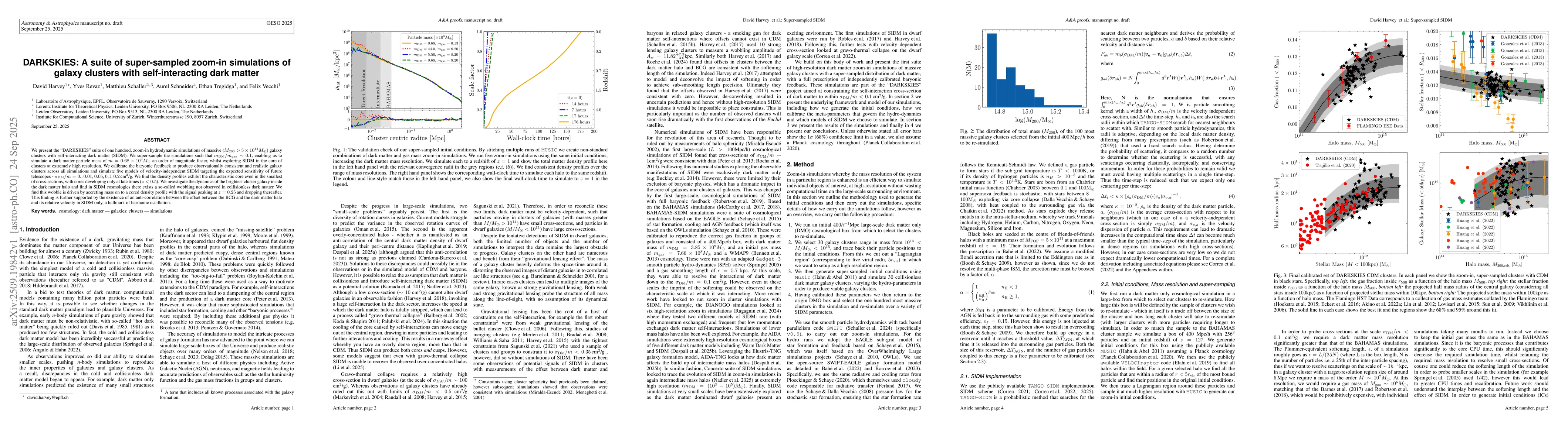 Thumbnail for DARKSKIES: A suite of super-sampled zoom-in simulations of galaxy
  clusters with self-interacting dark matter
