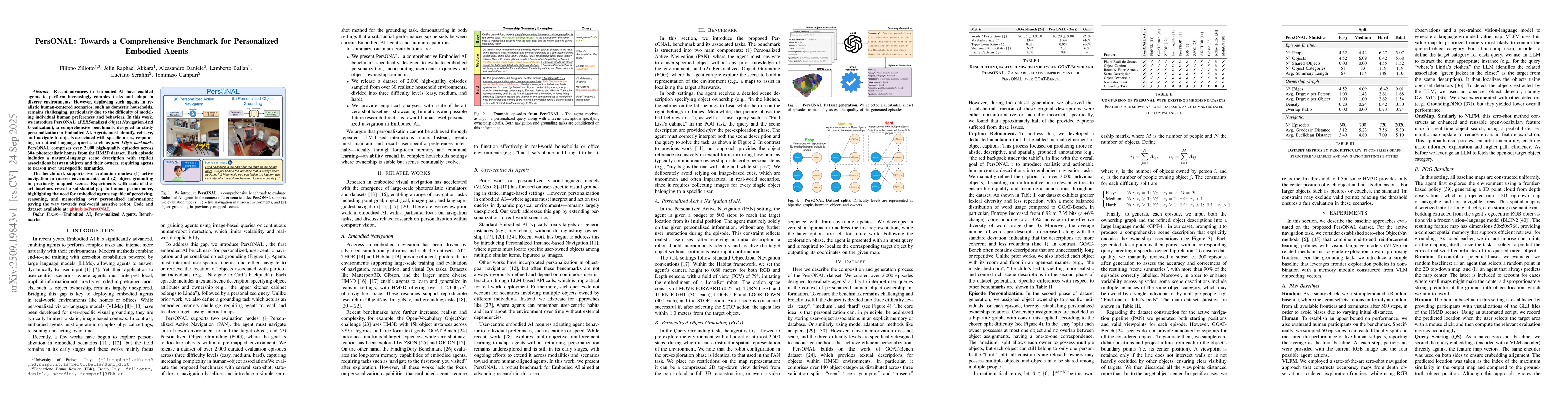 Thumbnail for PersONAL: Towards a Comprehensive Benchmark for Personalized Embodied
  Agents