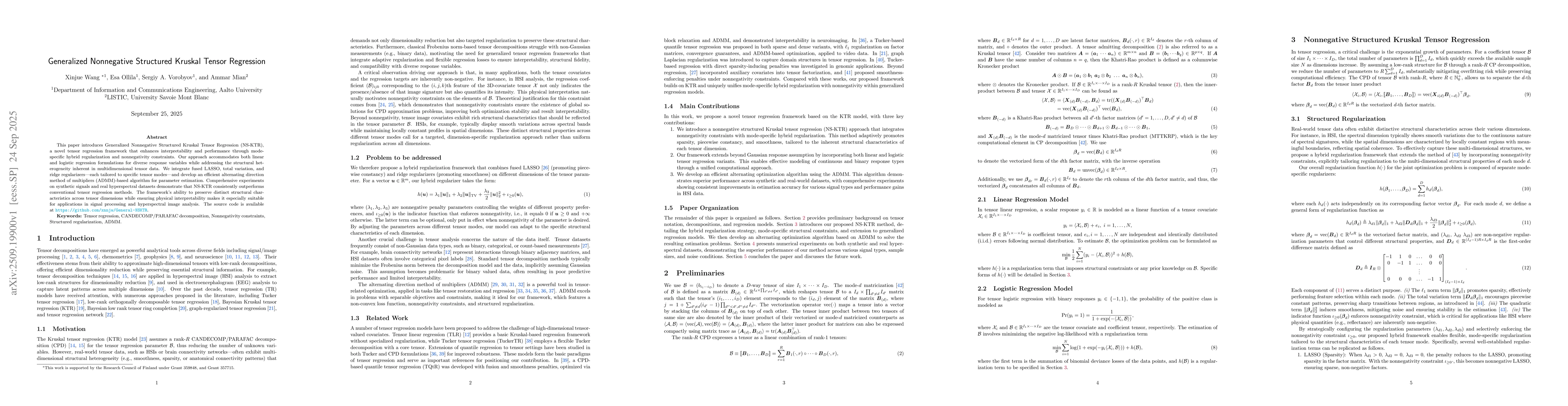 Thumbnail for Generalized Nonnegative Structured Kruskal Tensor Regression