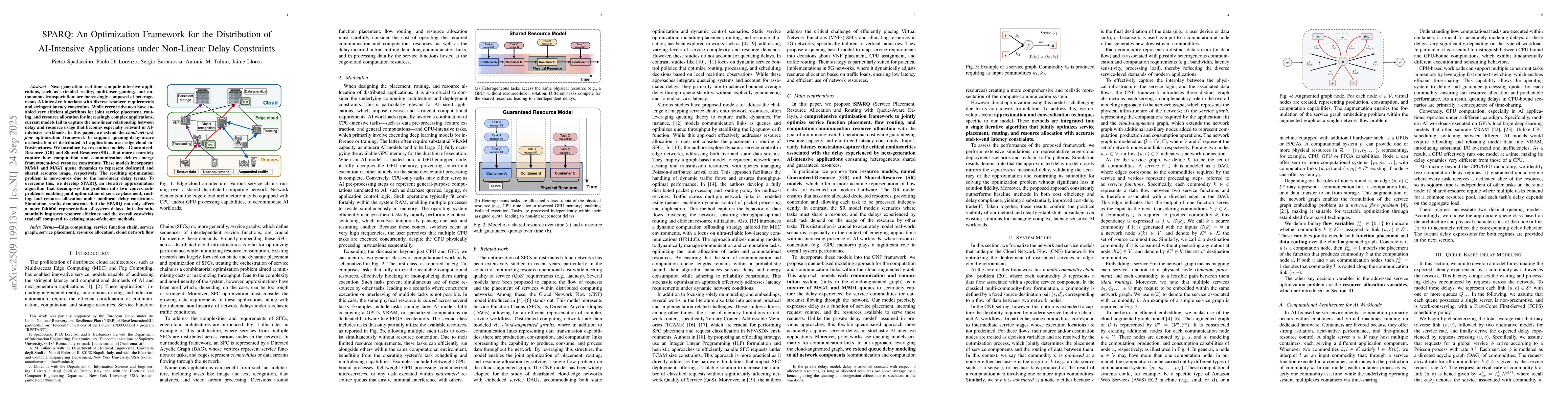 Thumbnail for SPARQ: An Optimization Framework for the Distribution of AI-Intensive
  Applications under Non-Linear Delay Constraints