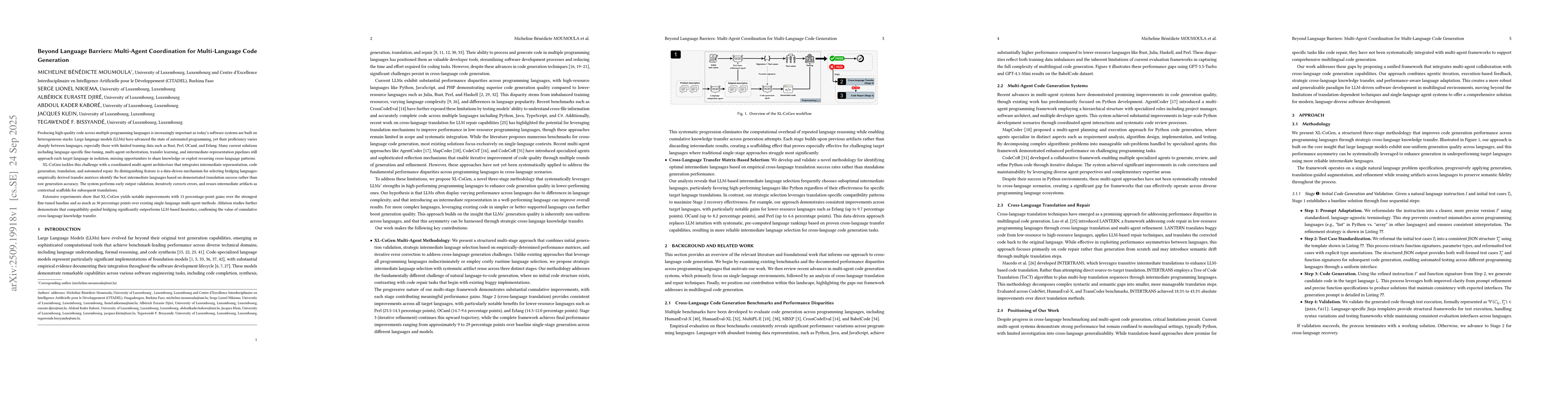 Thumbnail for Beyond Language Barriers: Multi-Agent Coordination for Multi-Language
  Code Generation