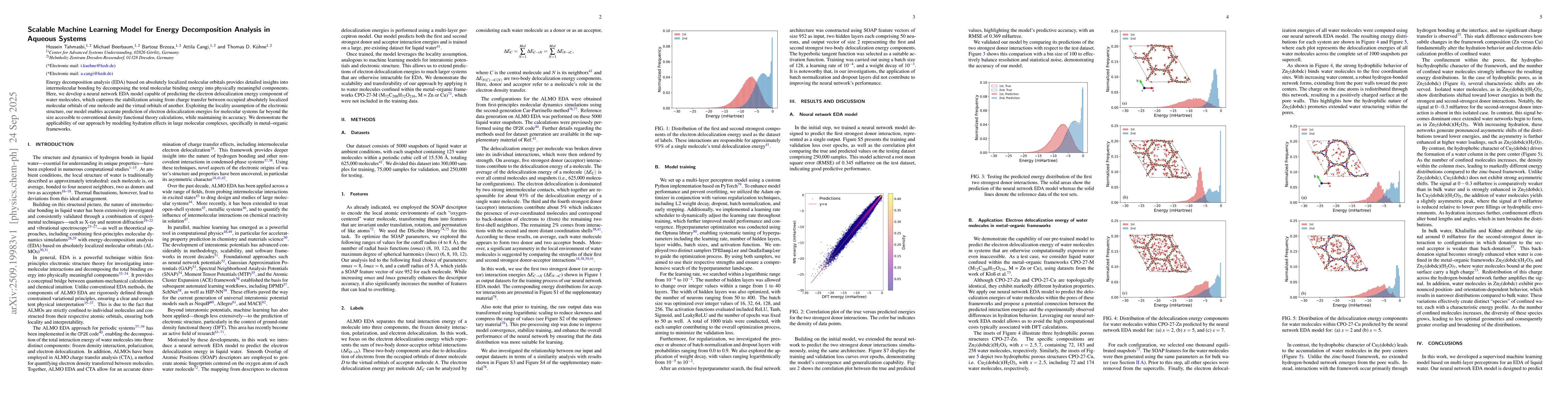 Thumbnail for Scalable Machine Learning Model for Energy Decomposition Analysis in
  Aqueous Systems