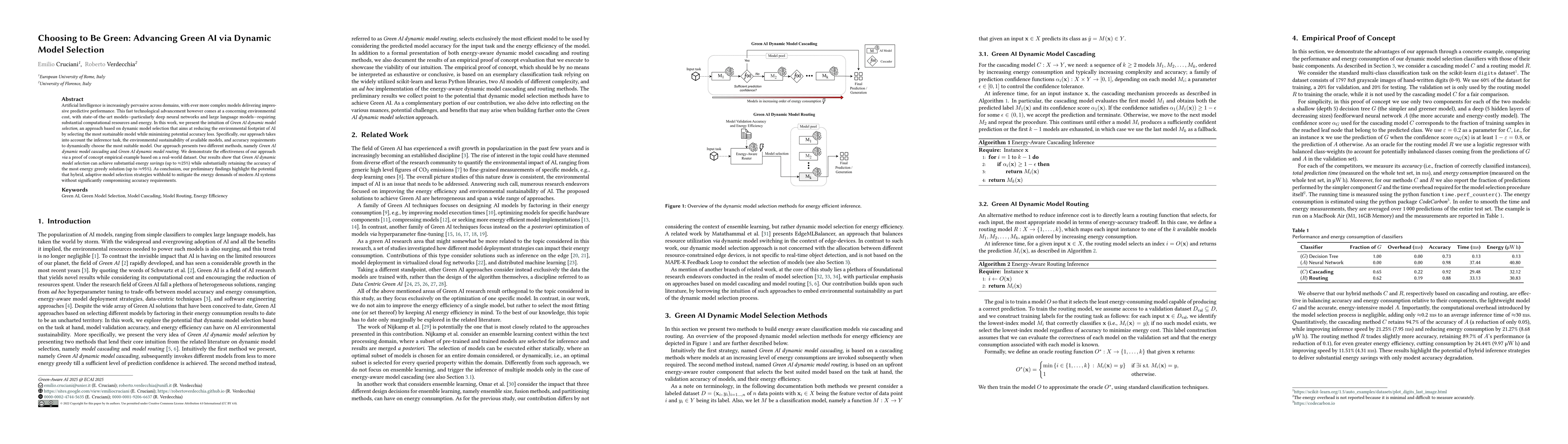 Thumbnail for Choosing to Be Green: Advancing Green AI via Dynamic Model Selection