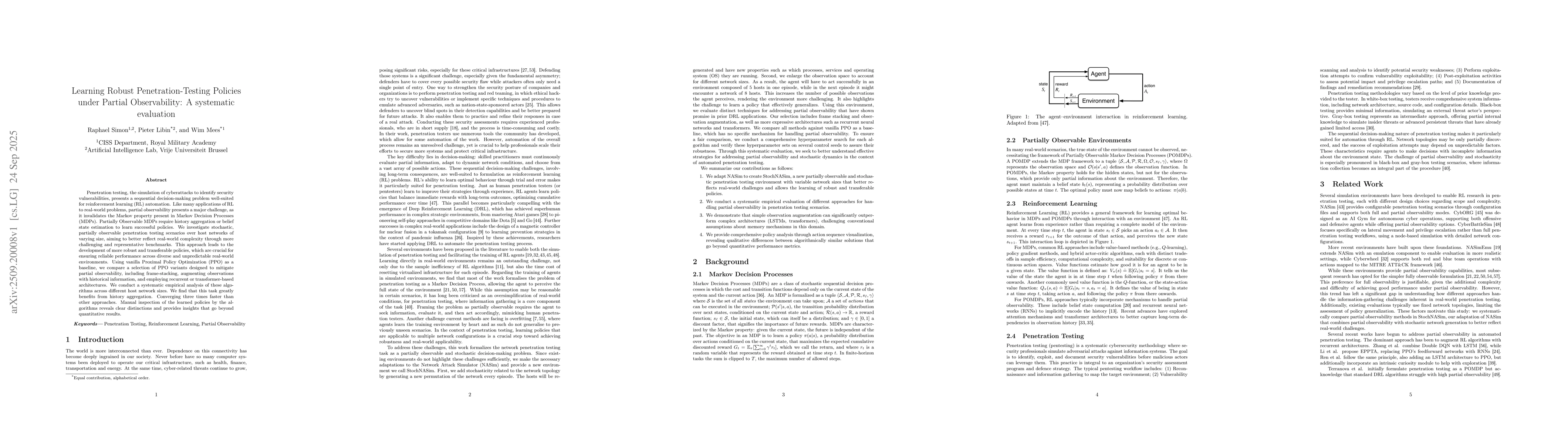 Thumbnail for Learning Robust Penetration-Testing Policies under Partial
  Observability: A systematic evaluation