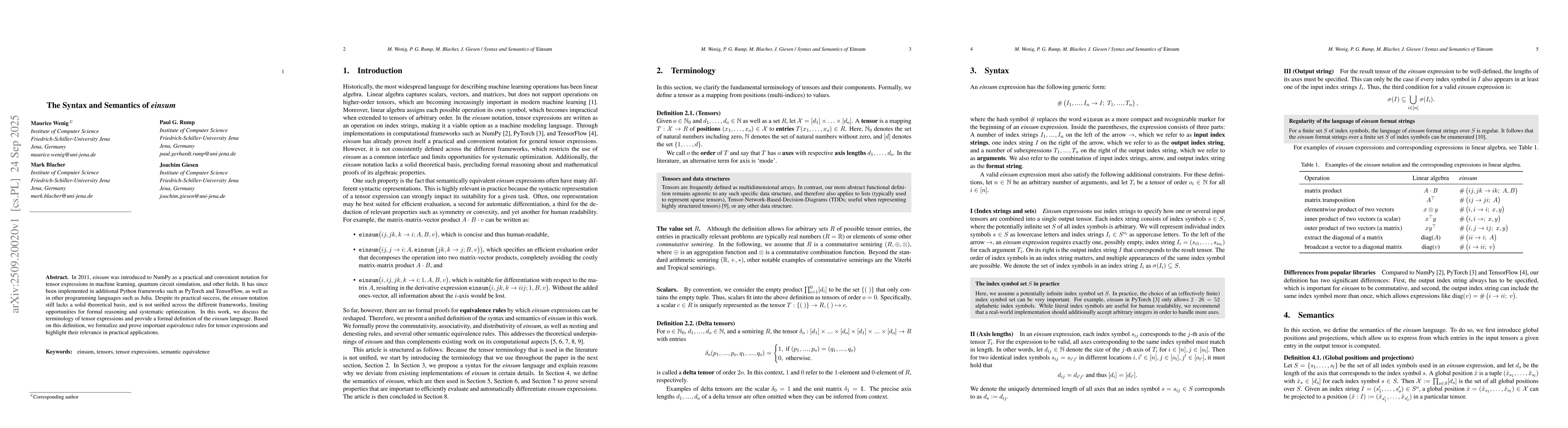 Thumbnail for The Syntax and Semantics of einsum
