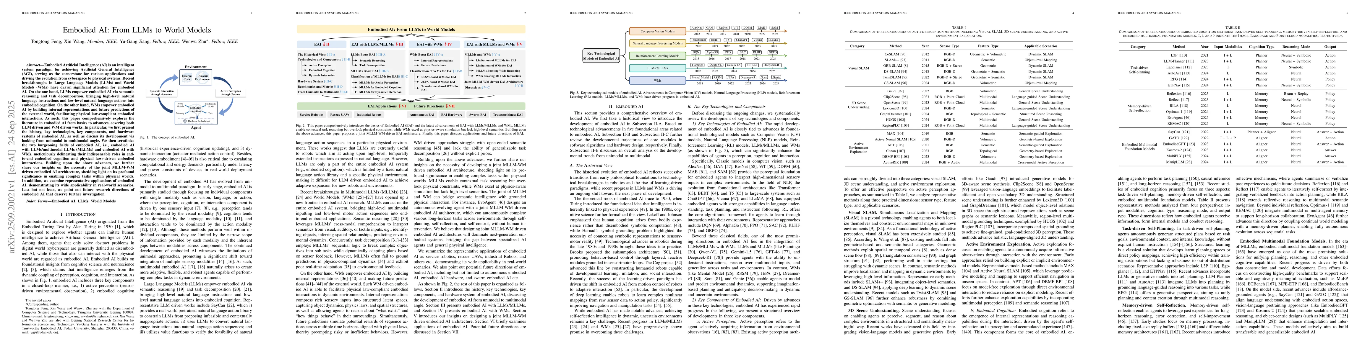 Thumbnail for Embodied AI: From LLMs to World Models