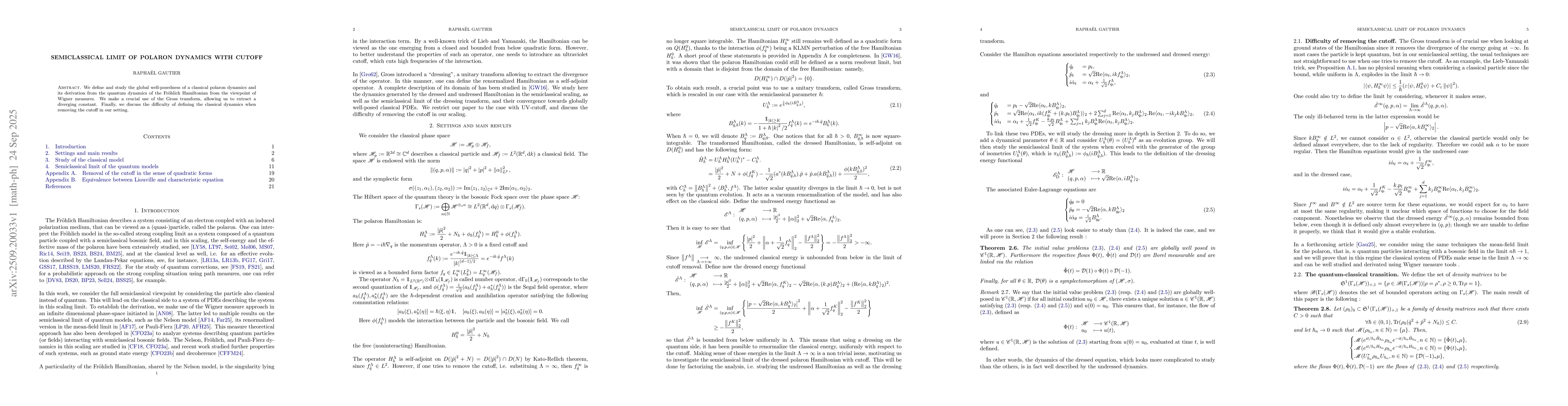 Thumbnail for Semiclassical limit of polaron dynamics with cutoff