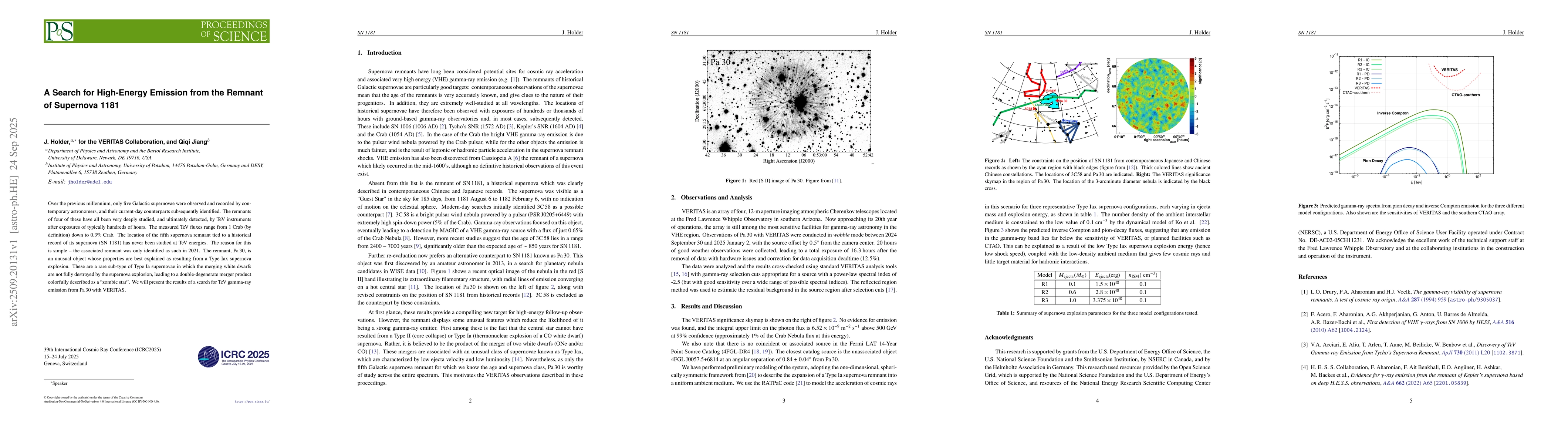 Thumbnail for A Search for High-Energy Emission from the Remnant of Supernova 1181