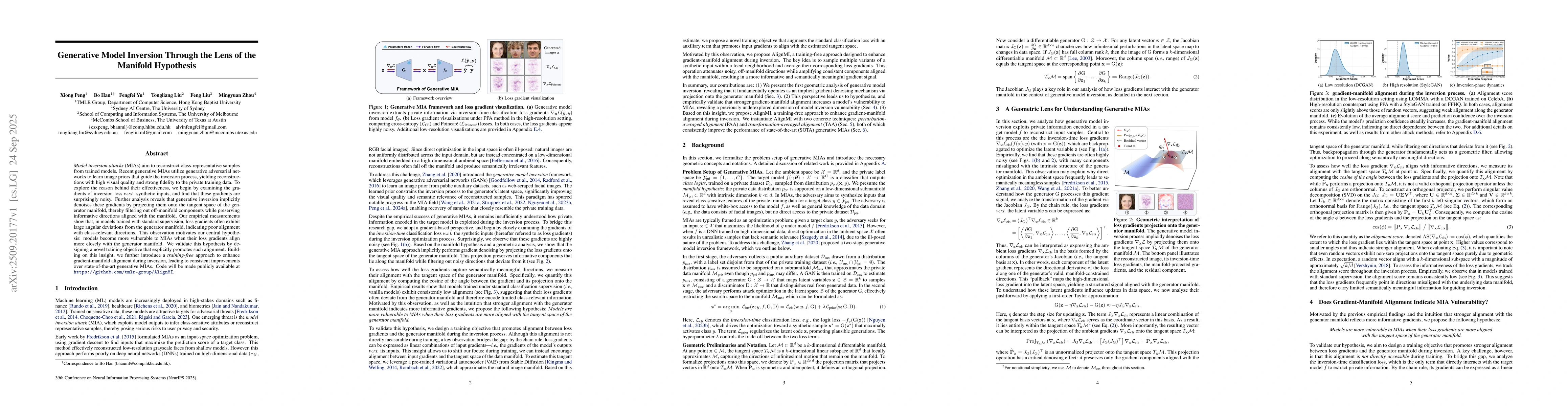 Thumbnail for Generative Model Inversion Through the Lens of the Manifold Hypothesis