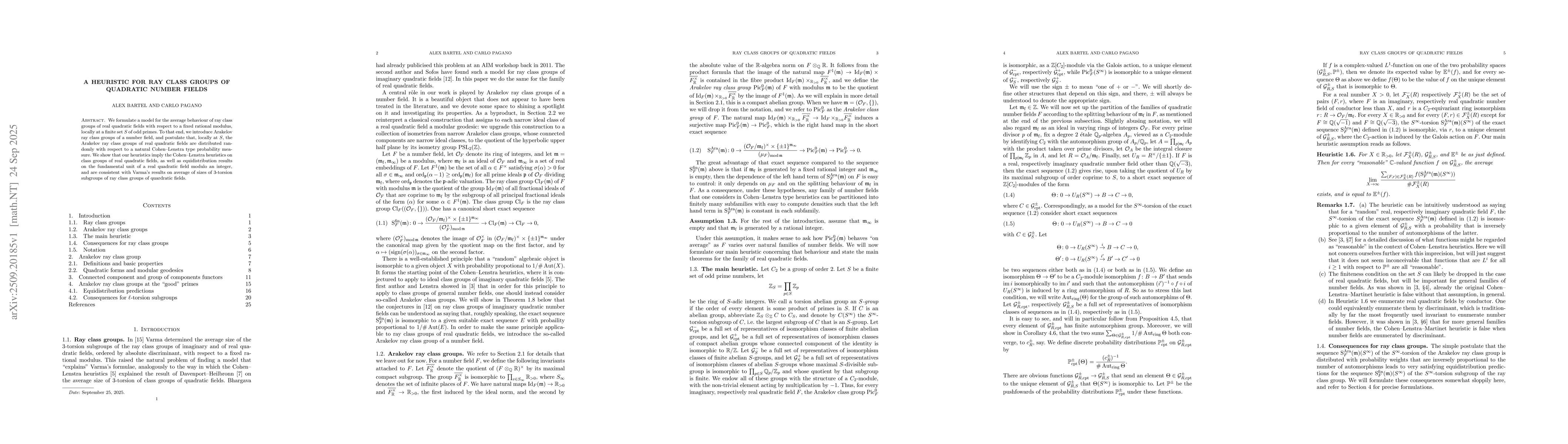 Thumbnail for A heuristic for ray class groups of quadratic number fields