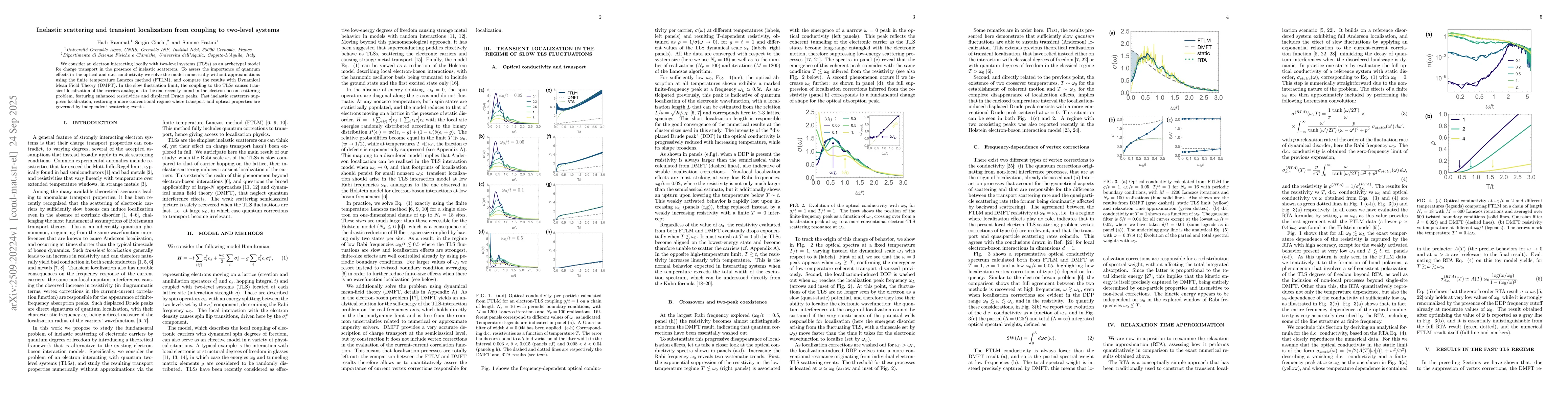 Thumbnail for Inelastic scattering and transient localization from coupling to
  two-level systems