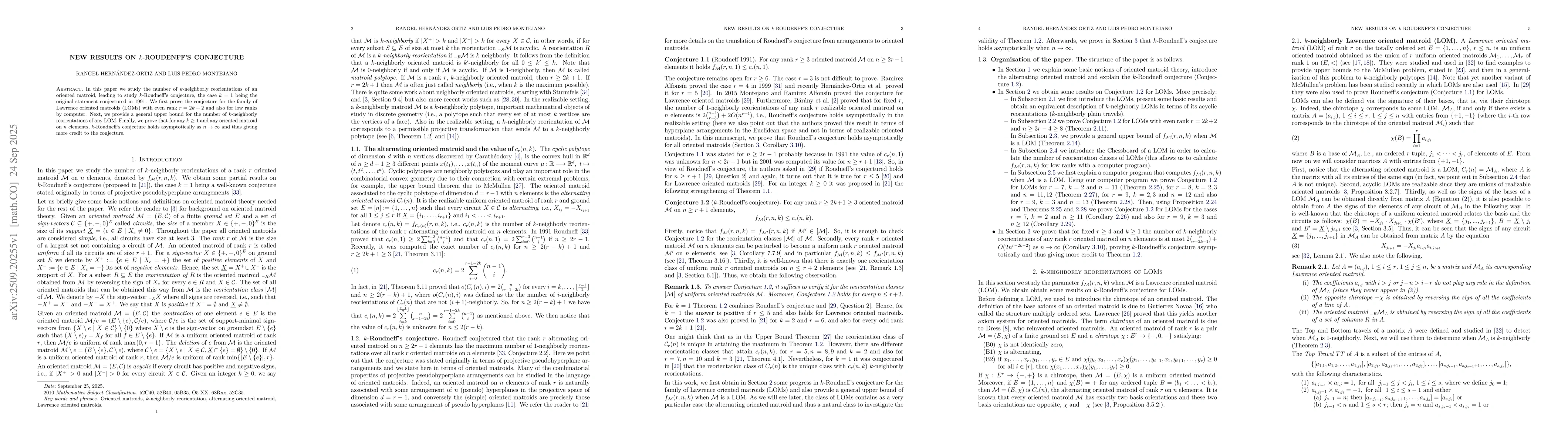 Thumbnail for New results on $k$-Roudenff's conjecture