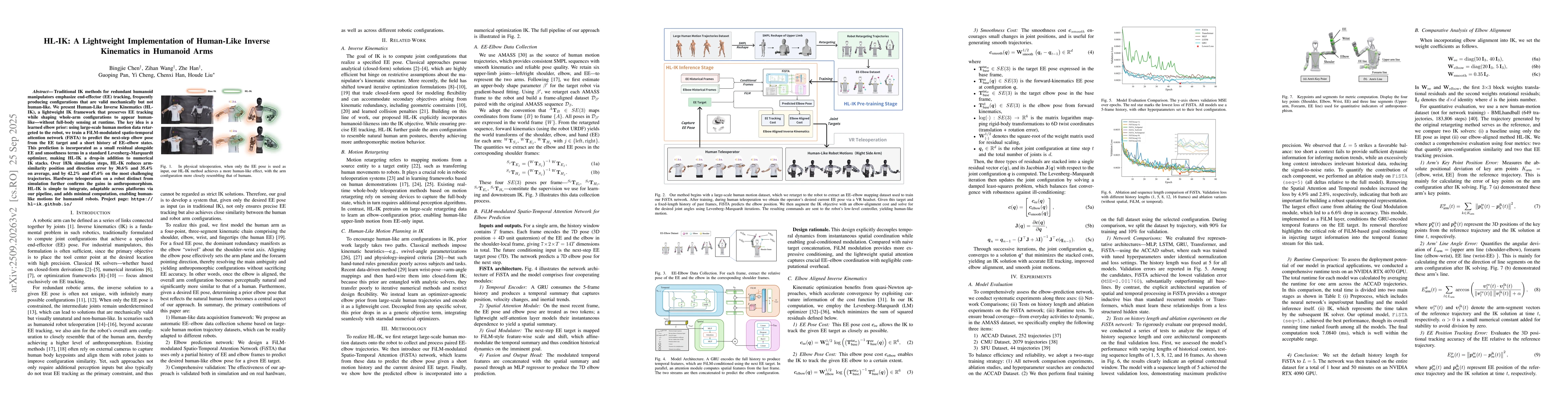 Thumbnail for HL-IK: A Lightweight Implementation of Human-Like Inverse Kinematics in
  Humanoid Arms