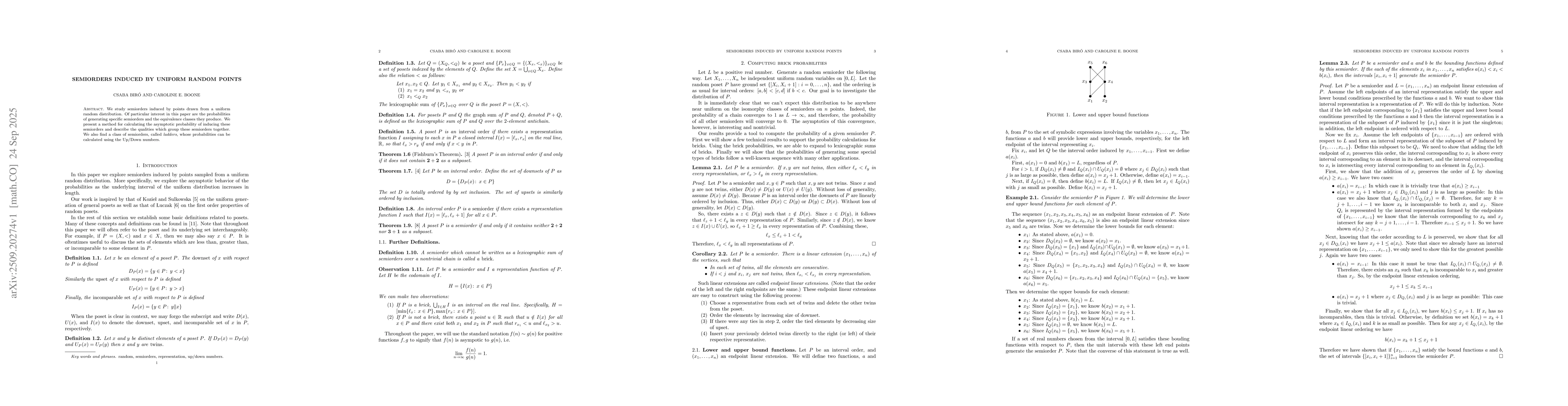 Thumbnail for Semiorders induced by uniform random points