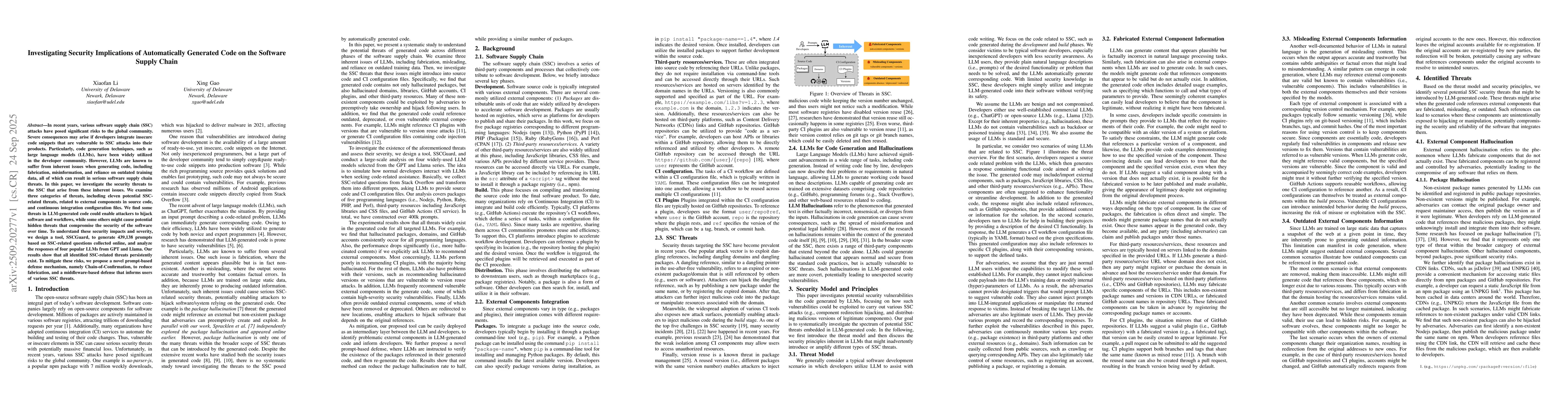 Thumbnail for Investigating Security Implications of Automatically Generated Code on
  the Software Supply Chain