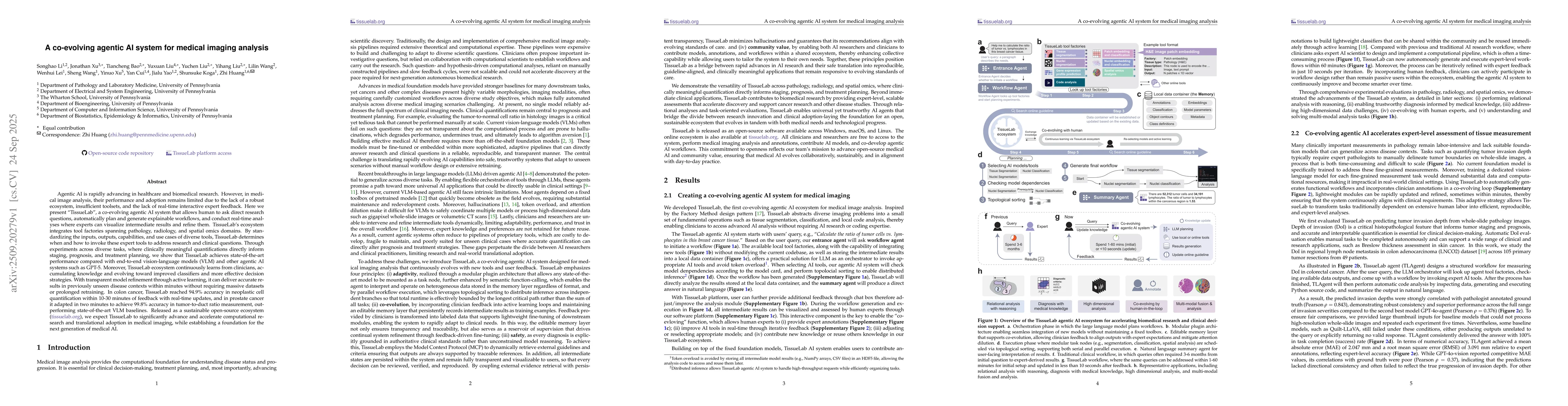 Thumbnail for A co-evolving agentic AI system for medical imaging analysis