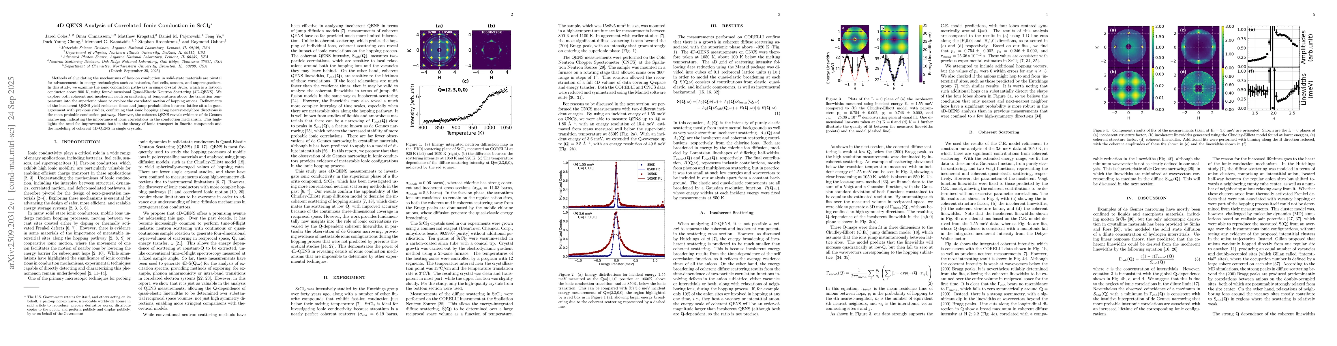 Thumbnail for 4D-QENS Analysis of Correlated Ionic Conduction in SrCl$_2$