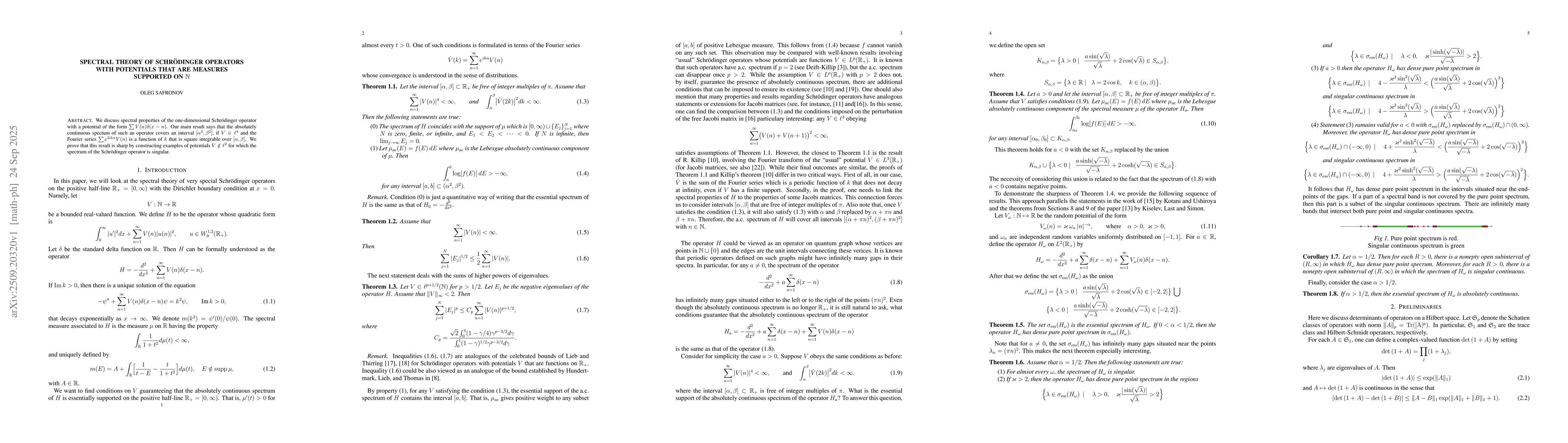 Thumbnail for Spectral theory of Schrödinger operators with potentials that are
  measures supported on ${\Bbb N}$