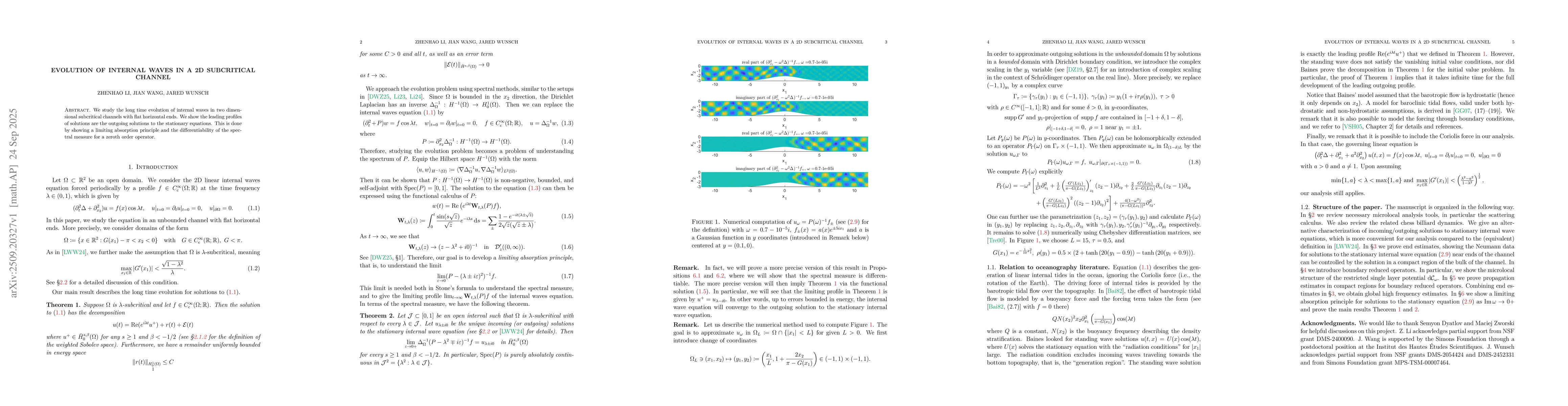 Thumbnail for Evolution of internal waves in a 2D subcritical channel
