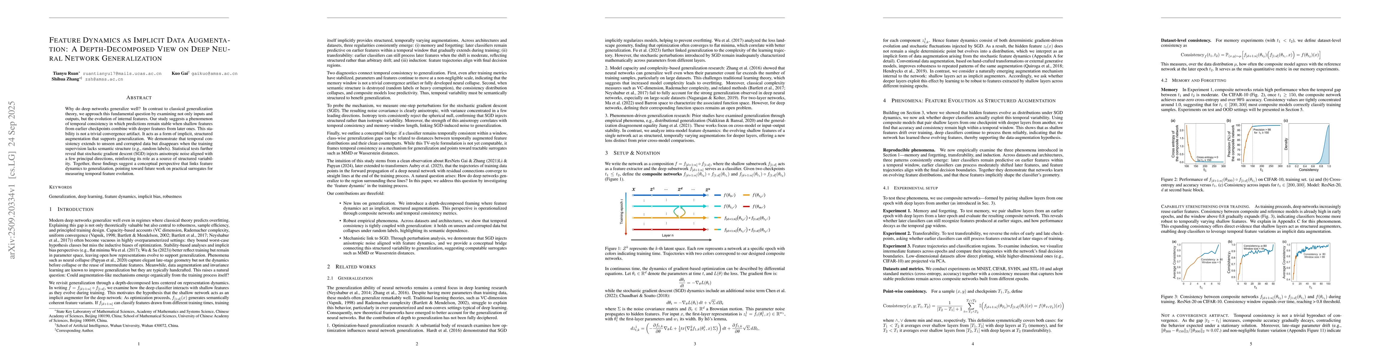 Thumbnail for Feature Dynamics as Implicit Data Augmentation: A Depth-Decomposed View
  on Deep Neural Network Generalization