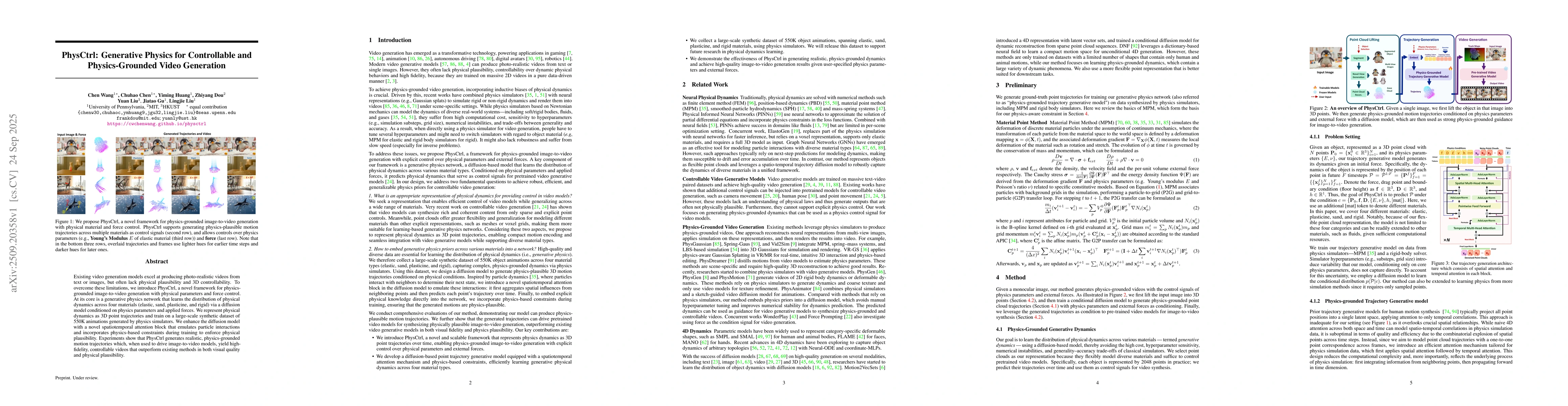 Thumbnail for PhysCtrl: Generative Physics for Controllable and Physics-Grounded Video
  Generation