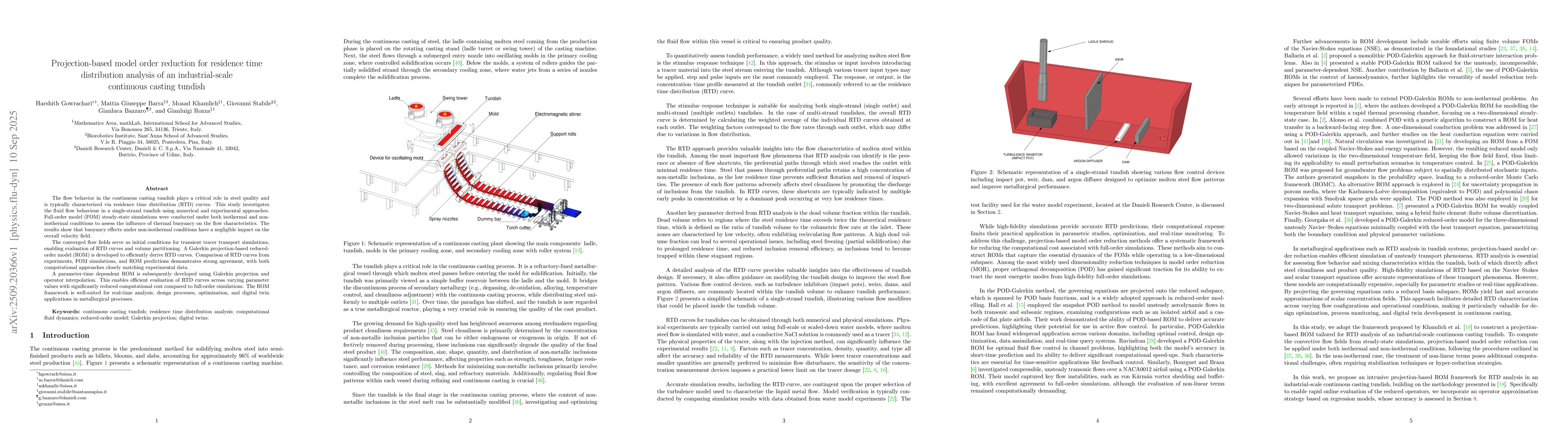 Thumbnail for Projection-based model order reduction for residence time distribution
  analysis of an industrial-scale continuous casting tundish