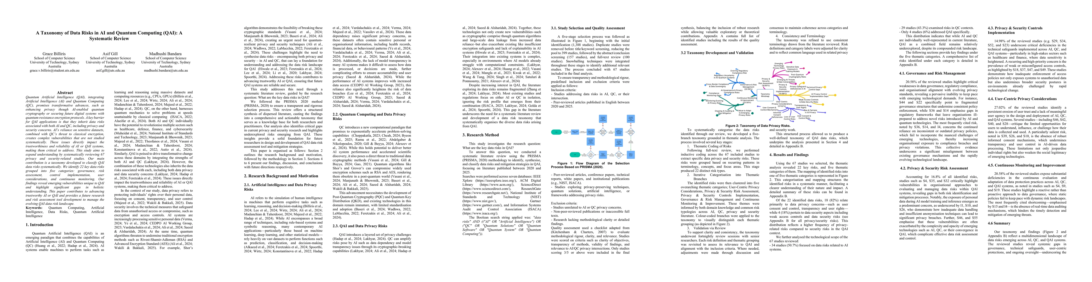 Thumbnail for A Taxonomy of Data Risks in AI and Quantum Computing (QAI) - A
  Systematic Review