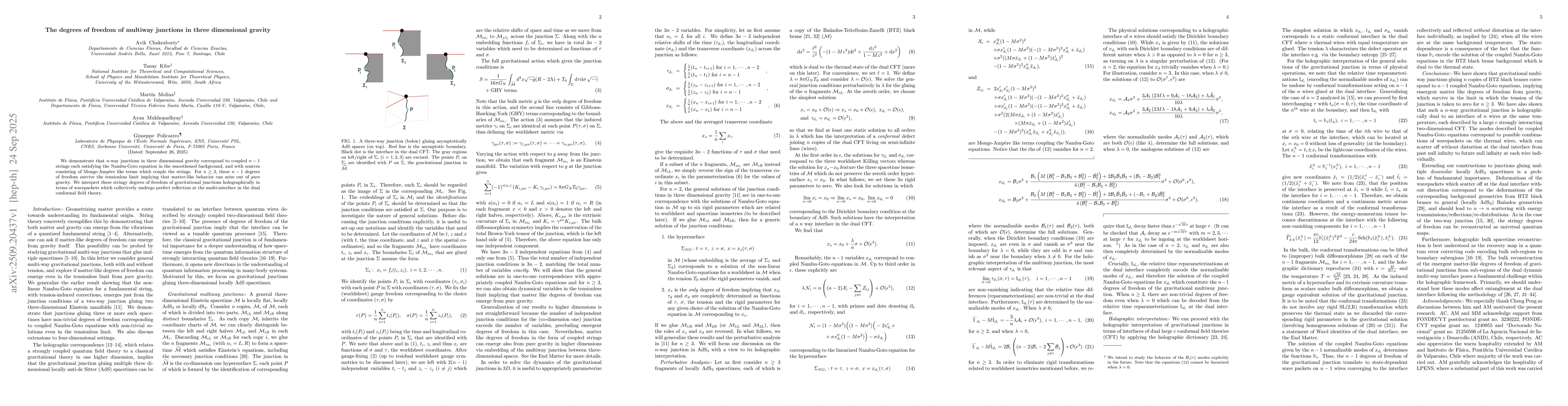 Thumbnail for The degrees of freedom of multiway junctions in three dimensional
  gravity