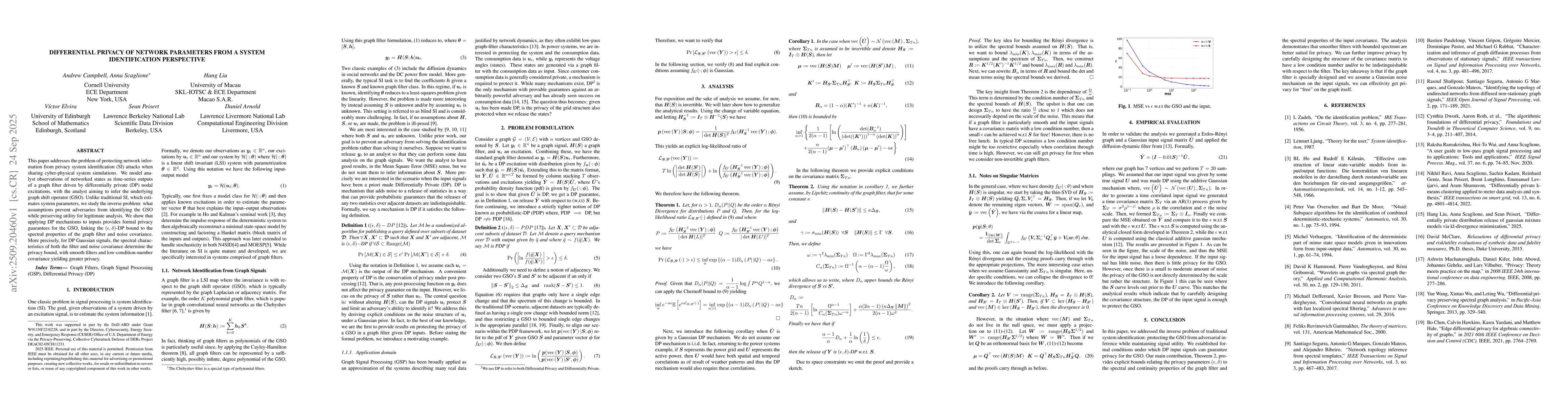 Thumbnail for Differential Privacy of Network Parameters from a System Identification
  Perspective
